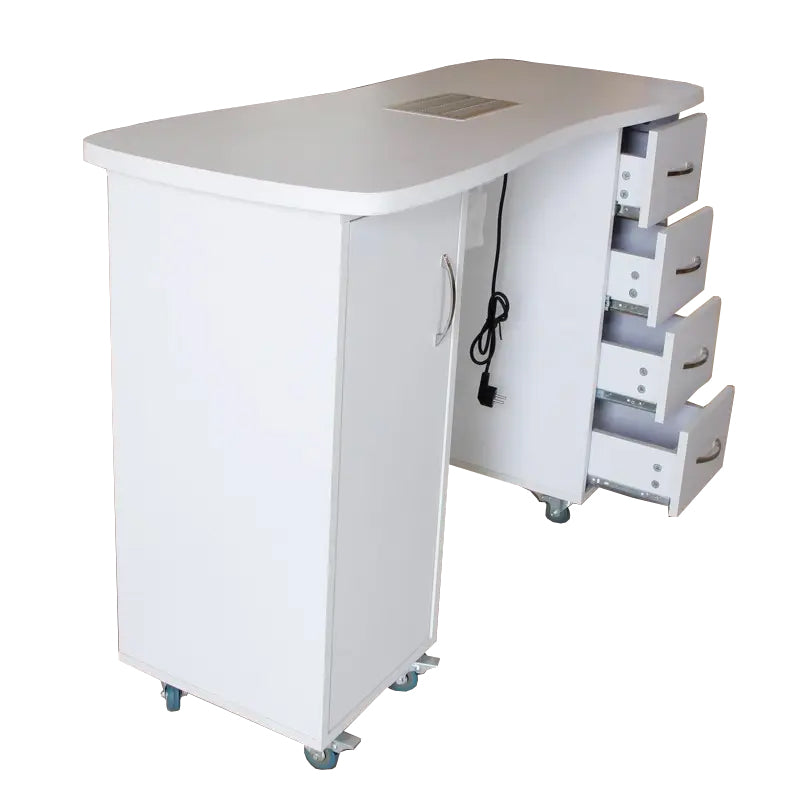 Nail Manicure Table with Strong Dust Collector - Professional Manciure Wooden Table for the Salon