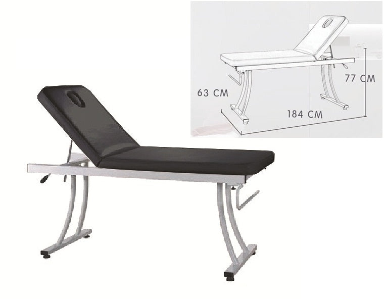 Manual Facial Spa Bed UAE – Adjustable Beauty & Massage Bed Black HZ-3868