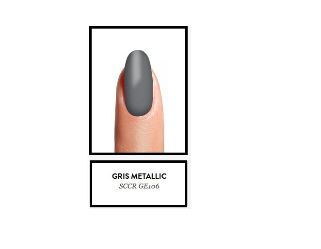 Crisnail Gel Revolution Gel Polish, Gris Metallic Gel Nail Polish-15ml