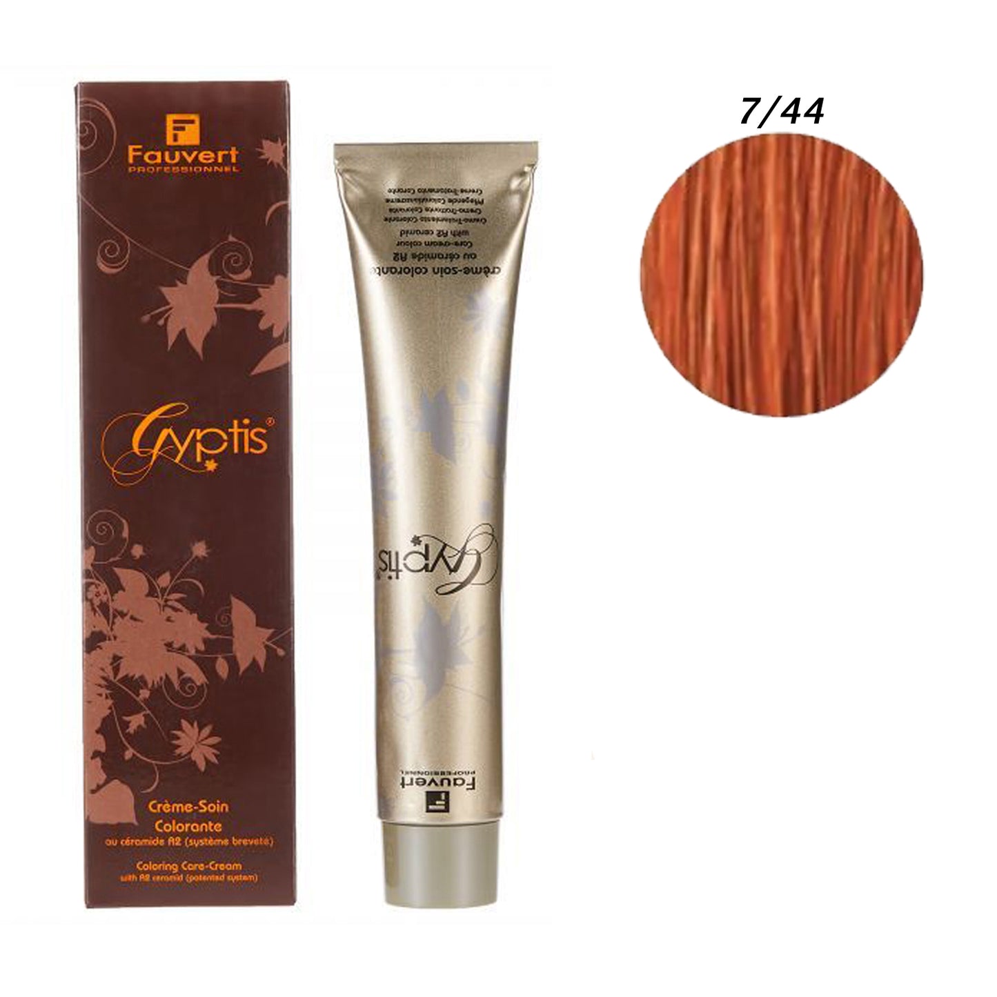 Fauvert Hair color 7/44 Deep Copper Blonde natural dye