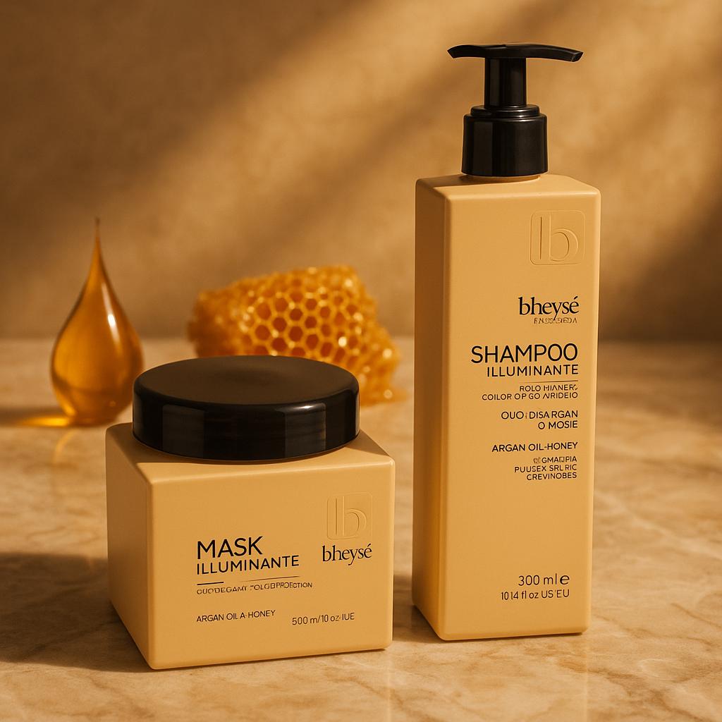 Bheysé Illuminating Shampoo for Coloured & Treated Hair 300ml – Italian Professional with Argan Oil & Honey | Protects Color, Boosts Radiant Shine & Softness