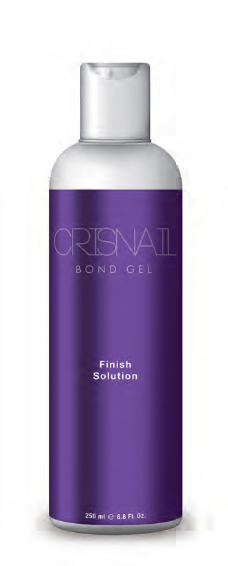 Crisnail Bond Gel Finish Solution 250ml – Final Cleanser for Gel Nails (Made in Spain)