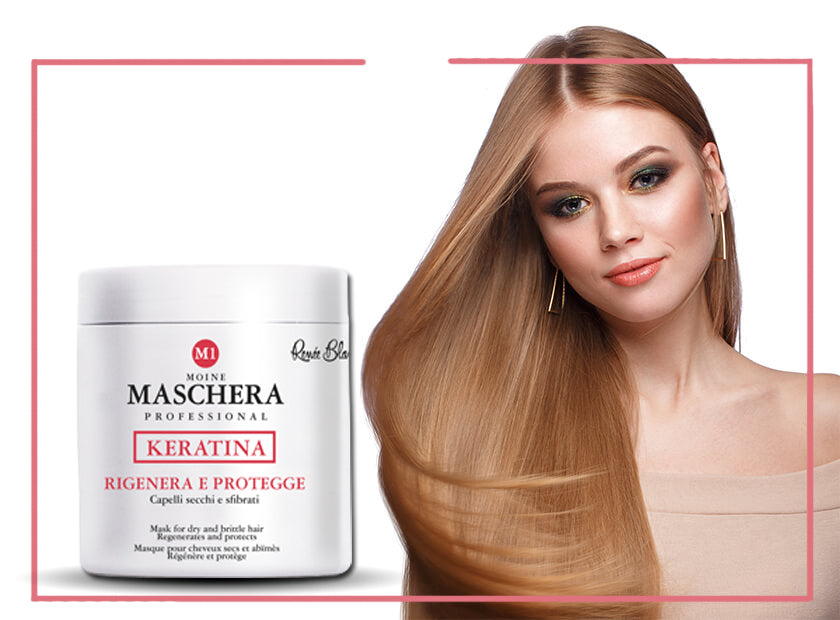 Renee Blanche Moine Keratin Hair Mask For all kind of Hair - 1000ml Italy