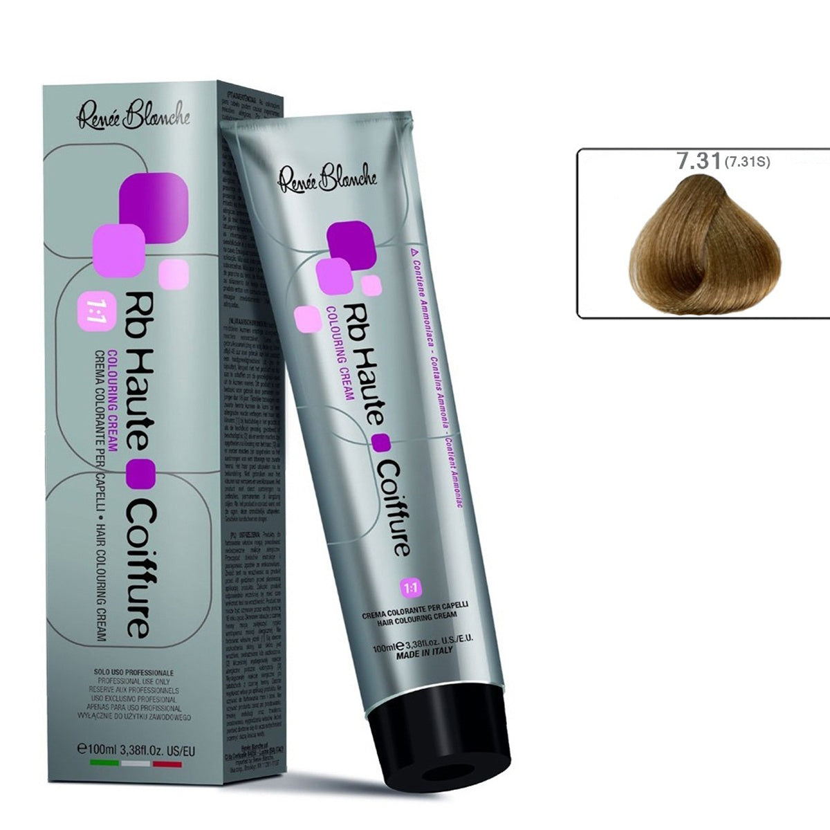 Renee Blanche Haute Coiffure Hair Color, Hair dye - 7.31S Sandy Blond, 100 ml- Italy