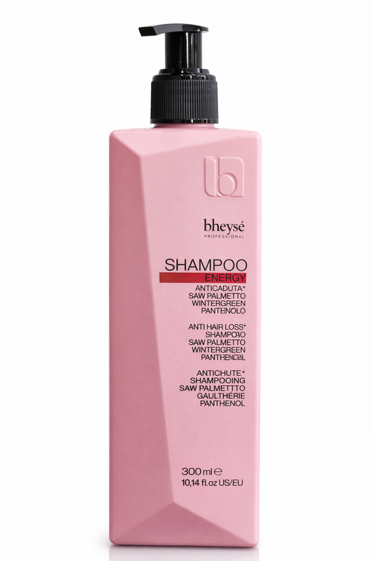 Bheysé Energy Anti-Hair Loss Shampoo 300ml – Italian Professional with Wintergreen, Panthenol & Saw Palmetto | Reduces Hair Fall & Strengthens Hair