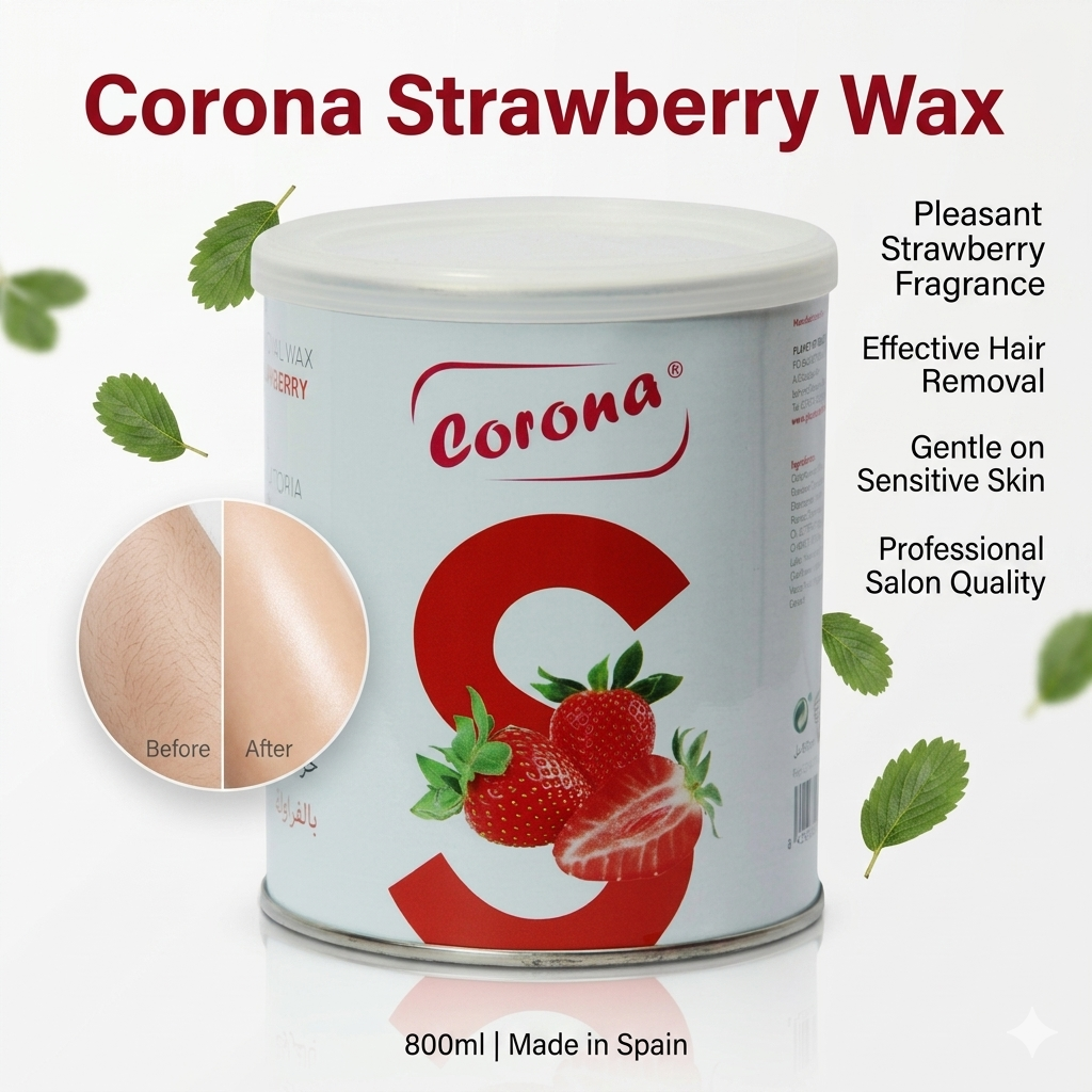 Corona  Strawberry Wax, Hair removal wax - 800 Ml- Spain