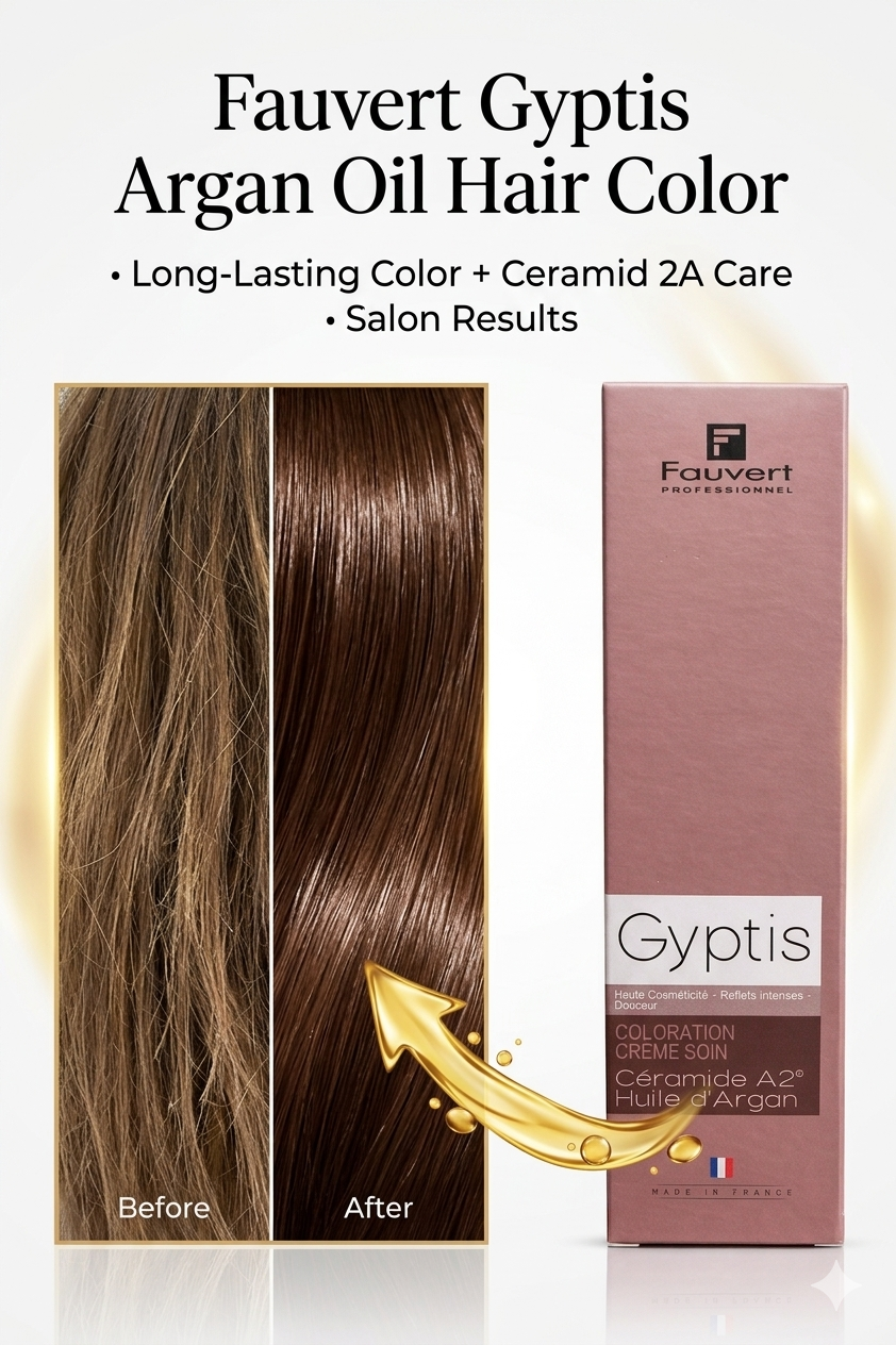 Fauvert Professionnel Gyptis Hair Color, Hair dye - 4/15 Cocoa, 100 ml- France