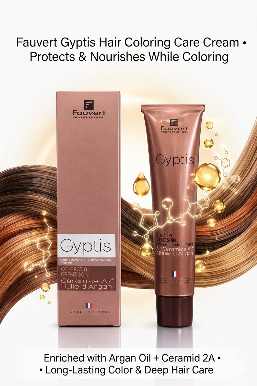 Fauvert Professionnel Gyptis Hair Color, Hair dye - 7/66 Deep Red Blonde, 100 ml- France