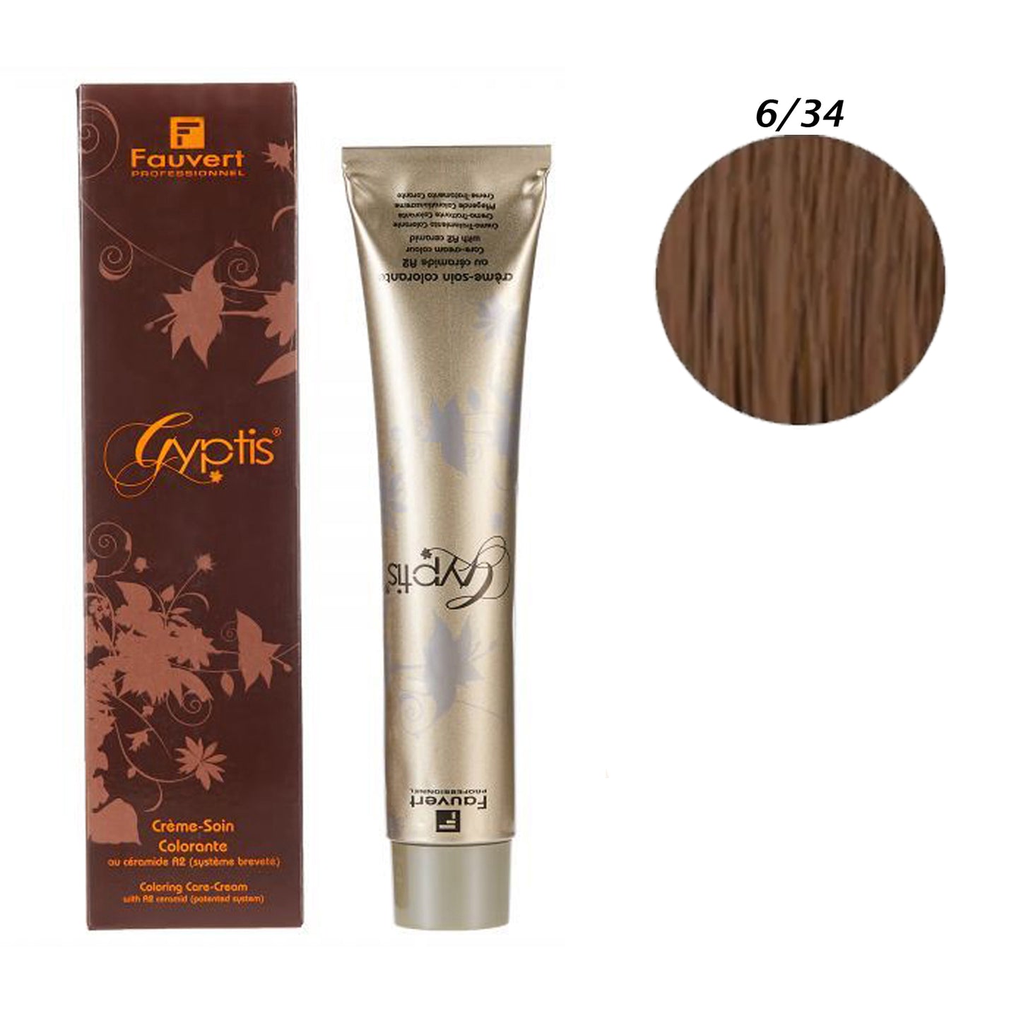 fauvert hair color 6/34 Copper Golden Dark Blond
