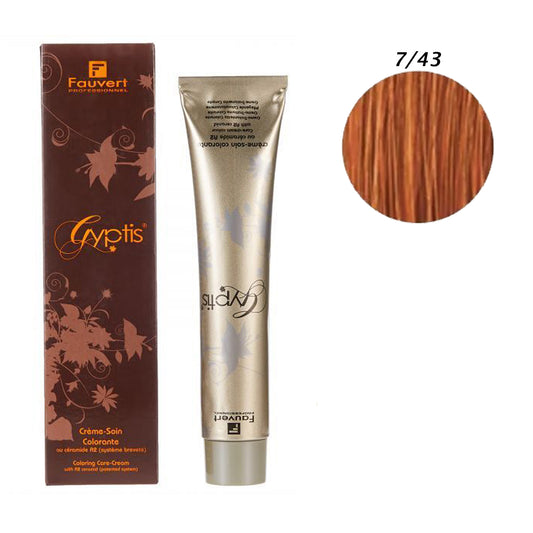 Fauvert Hair color 7/43 Golden Copper Blonde