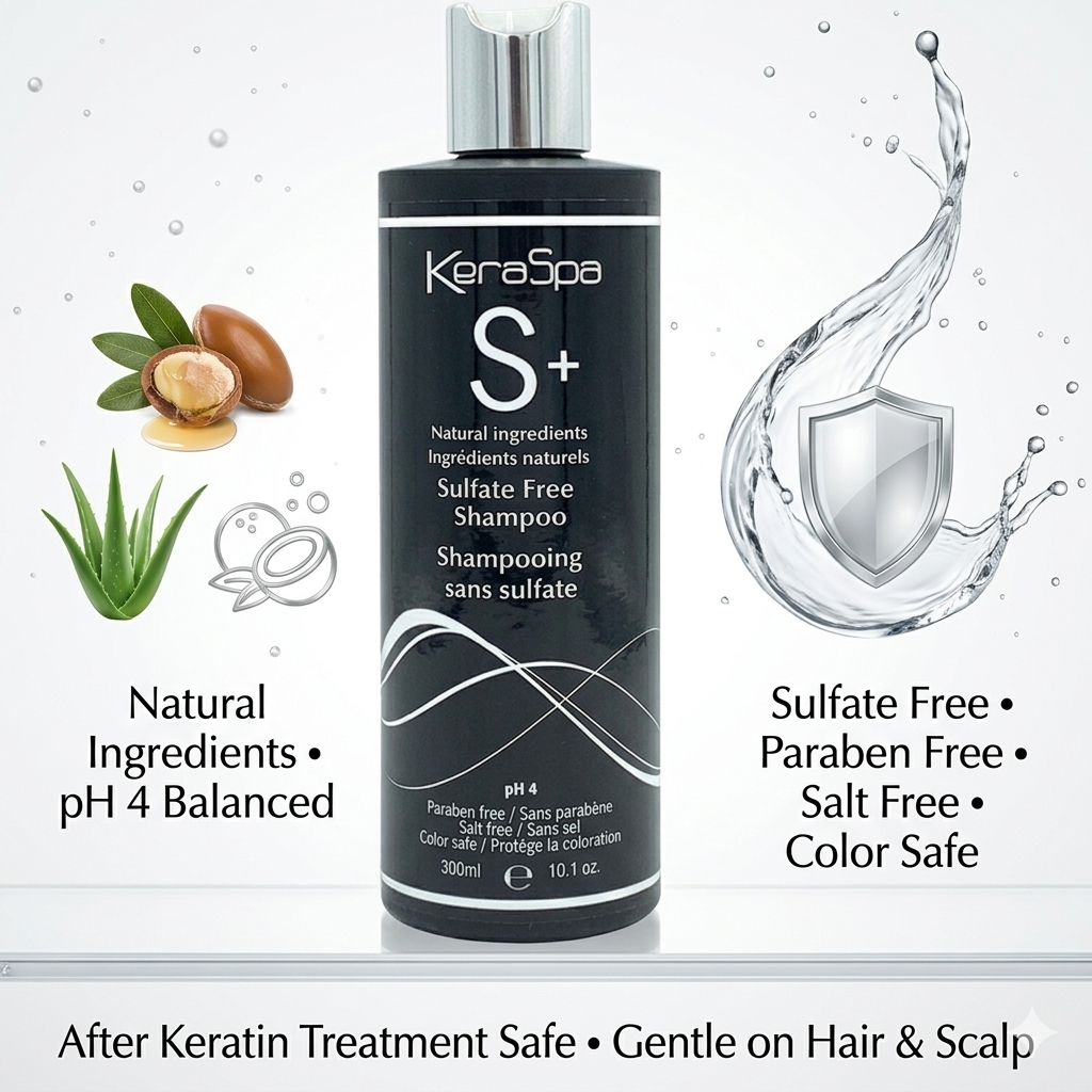 Keraspa Sulfate Free Shampoo after keratin,maintain prolong protein keratin treatment - 300ml
