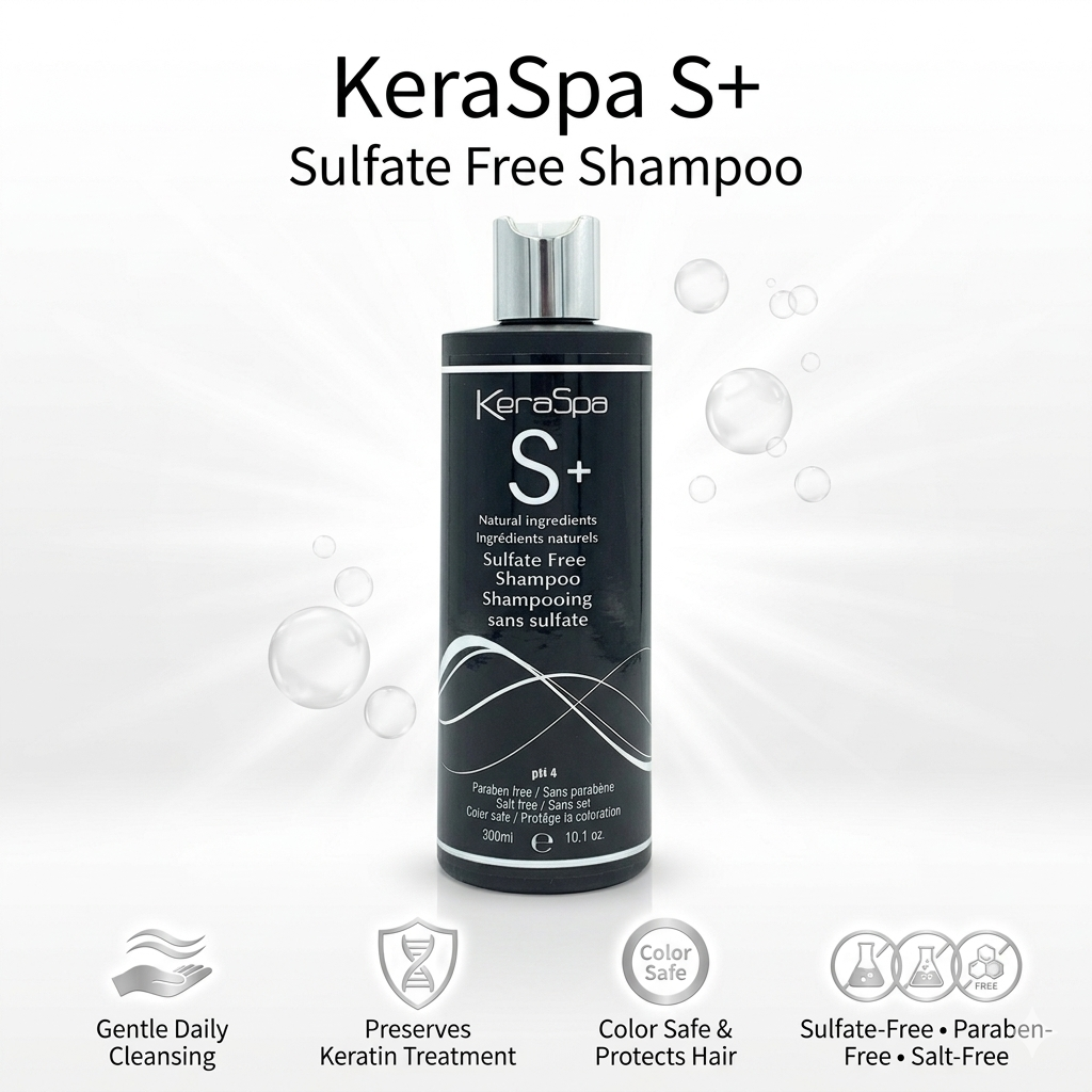 Keraspa Brazil Sulfate Free Shampoo and Anti Frizz conditioner after keratin, Protein- 300 ml