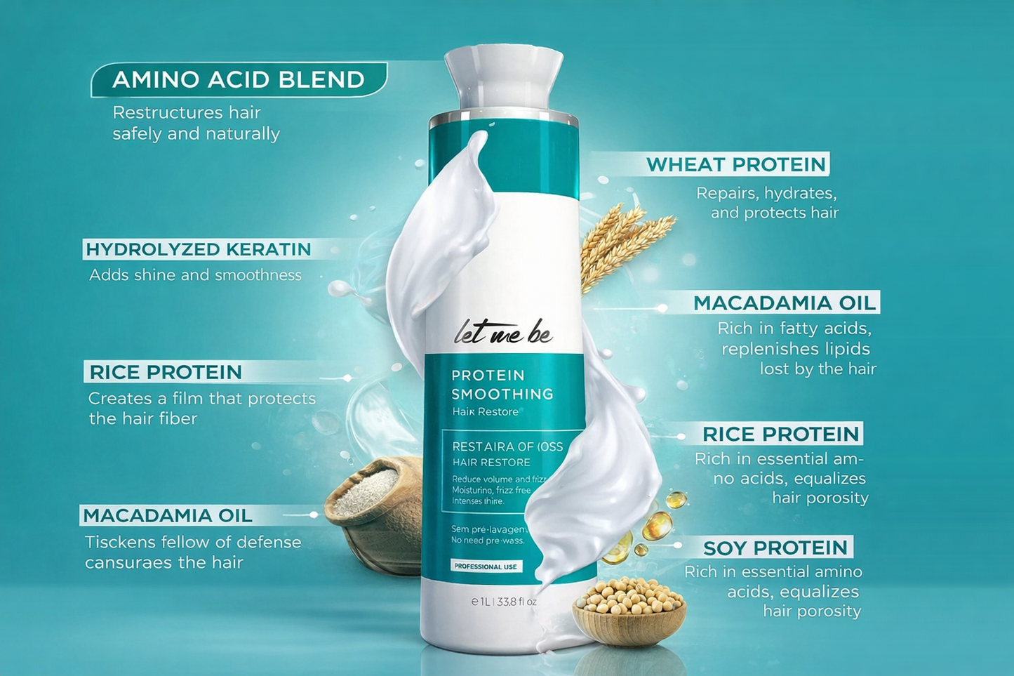 Let Me Be Protein Hair Smoothing Treatment – 1 000 ml