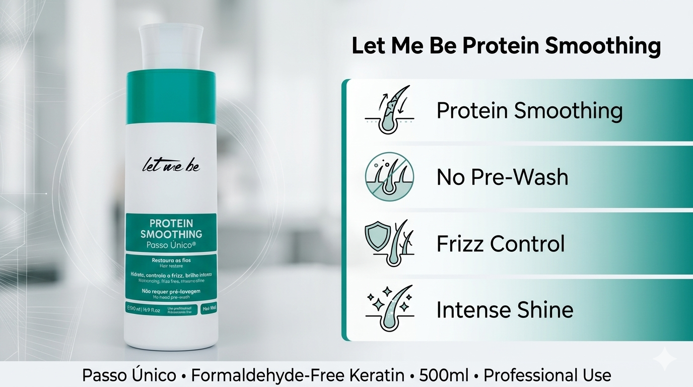 Let Me Be Protein Smoothing Treatment | 1-Step Formaldehyde-Free Brazilian Keratin Hair Straightening (500ml)