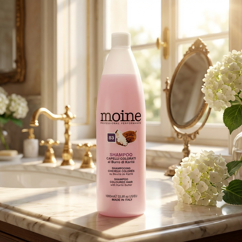 Renee Blanche Treatment Shampoo for Colored Hair with Karité Butter 1000ml – Italian Professional Color-Protecting Shampoo | Moisturizes, Revitalizes, Adds Softness & Long-Lasting Shine