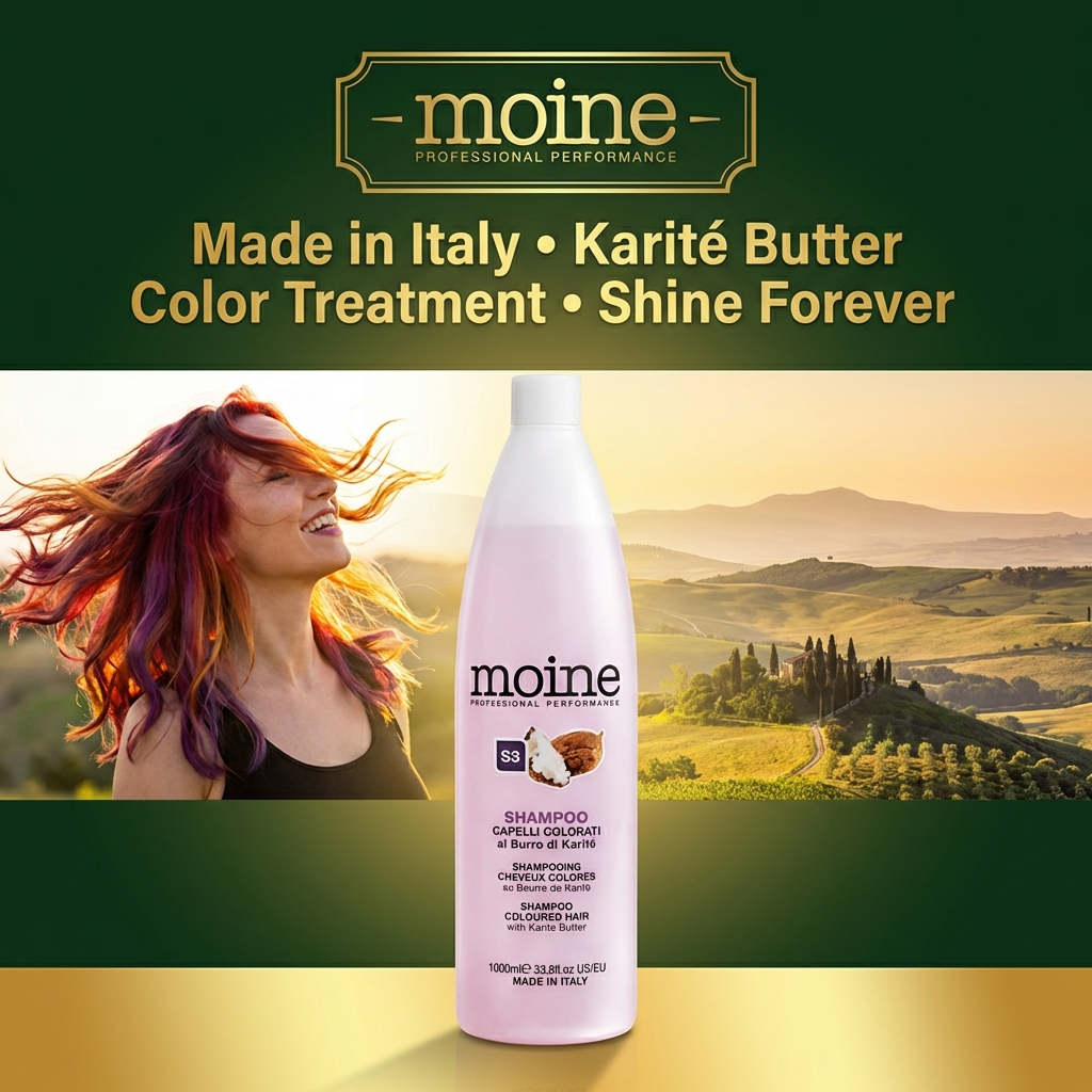 Renee Blanche Treatment Shampoo for Colored Hair with Karité Butter 1000ml – Italian Professional Color-Protecting Shampoo | Moisturizes, Revitalizes, Adds Softness & Long-Lasting Shine