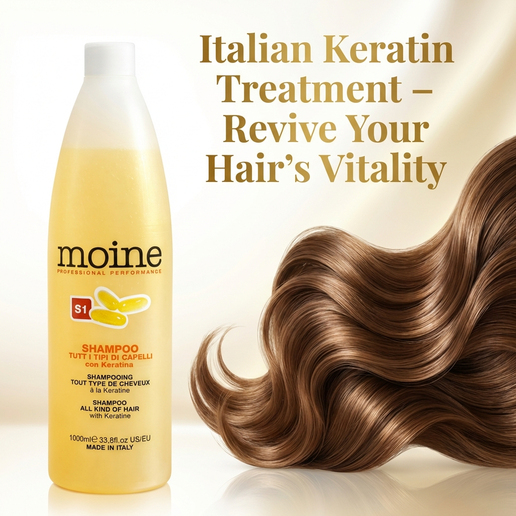 Renee Blanche Treatment Shampoo with Keratin 1000ml – Italian Professional Restorative Shampoo for All Hair Types | Nourishes, Softens, Adds Shine & Vitality