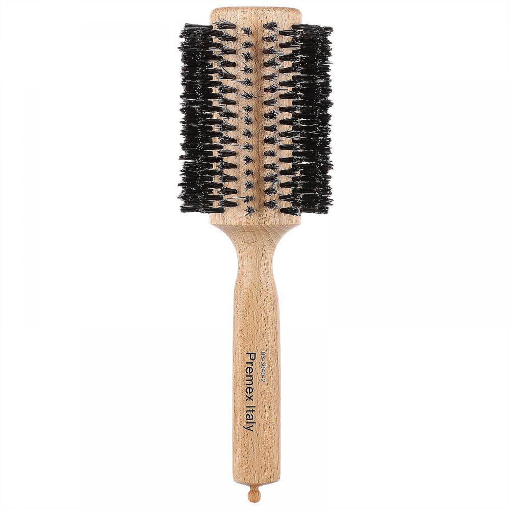 Premex 3040-2 Blowout Round Hair Brush, Beige/Black