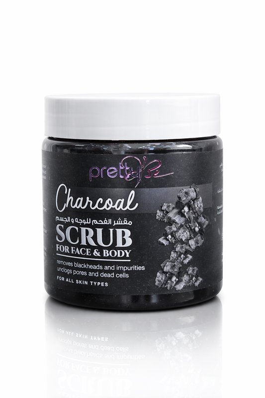 Pretty Be Charcoal Scrub for Face and Body - 500ml