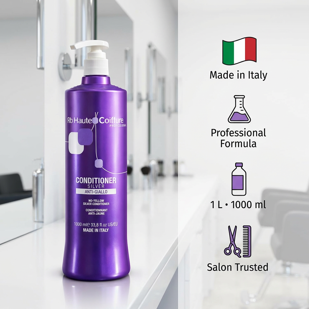 Renee Blanche silver conditioner, purple conditioner for anti-yellow- 1000 ml- Italy