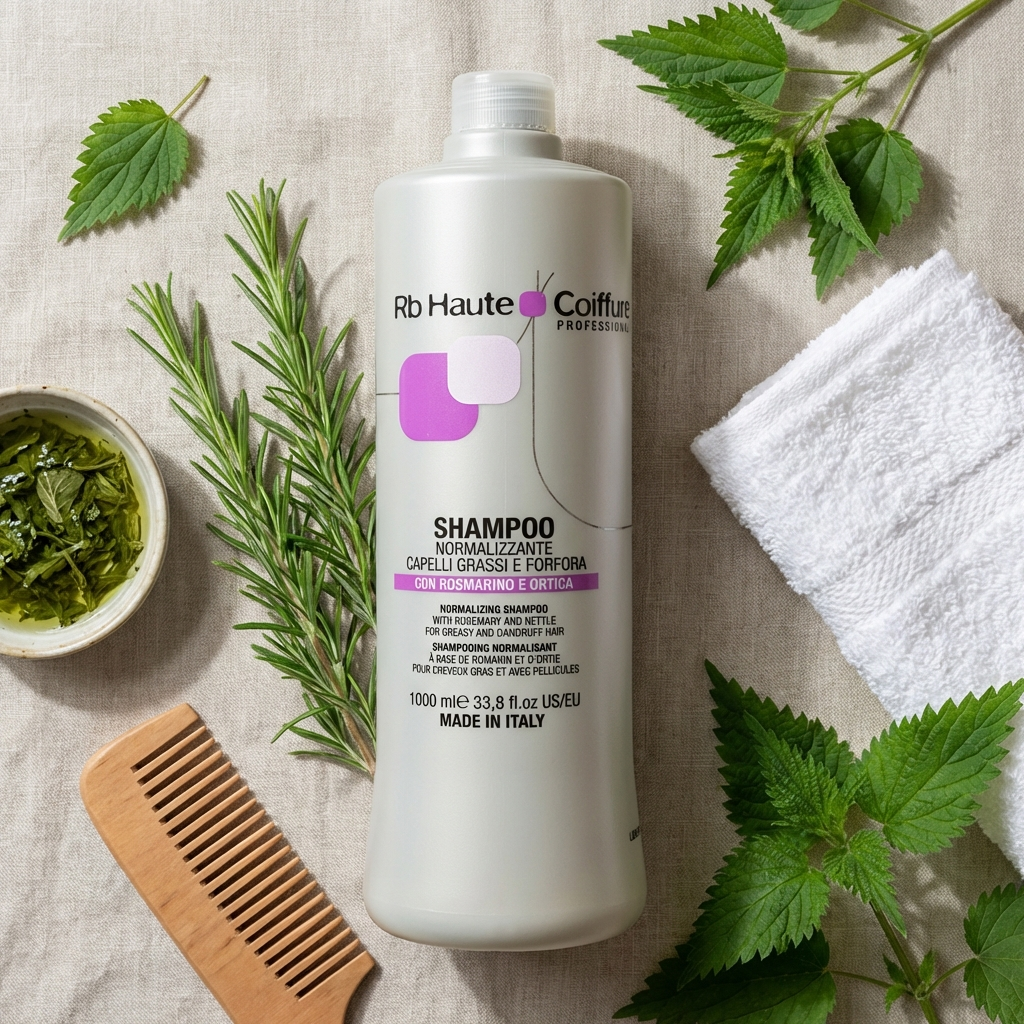 Renee Blanche Normalizing Shampoo with Rosemary & Nettle 1000ml – Professional Shampoo for Greasy Hair & Dandruff Control