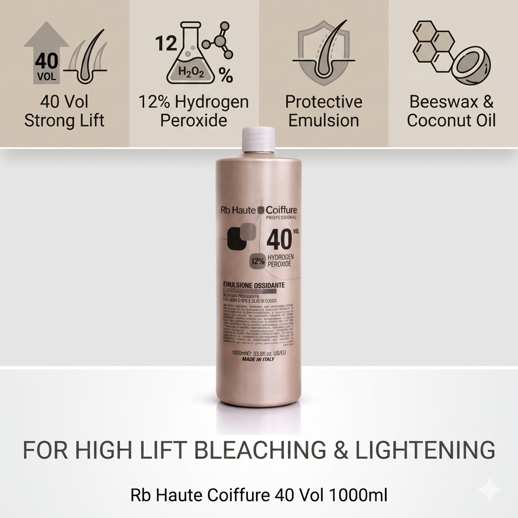 Renee Blanche Oxygen Developer 40 Vol – 1000ml, Hydrogen Peroxide 12% Cream - Italy