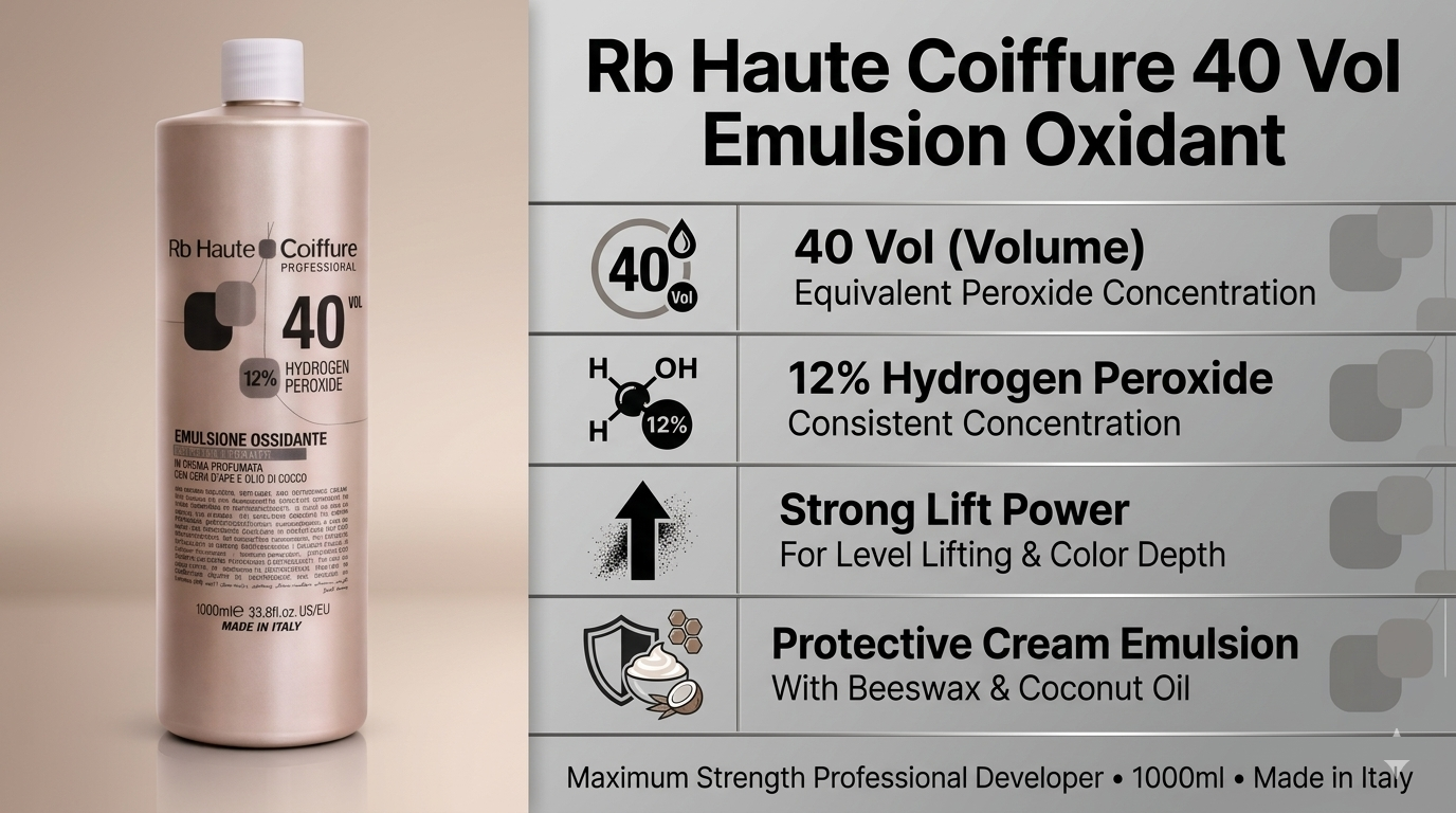 Renee Blanche Oxygen Developer 40 Vol – 1000ml, Hydrogen Peroxide 12% Cream - Italy