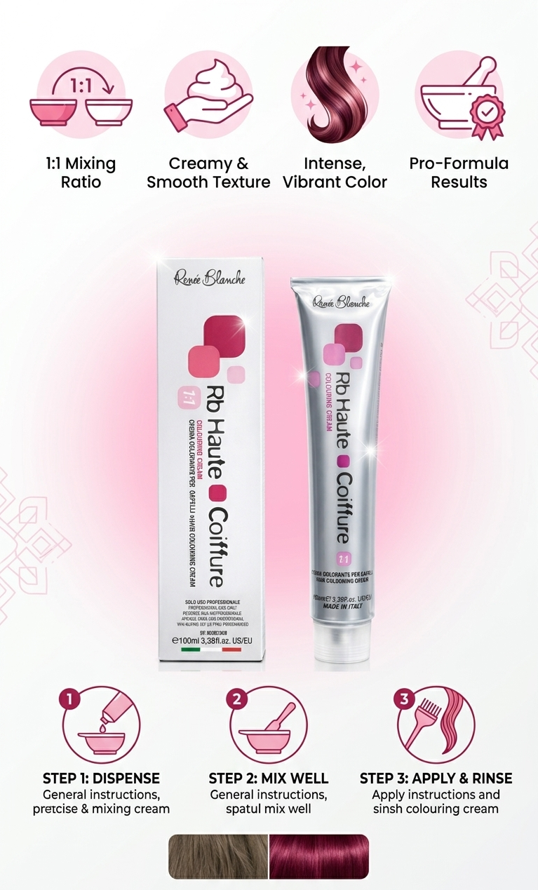 Renee Blanche Haute Coiffure Professional Hair Color - 8.2 A(8.34) Tawny Light Blond, 100 ml