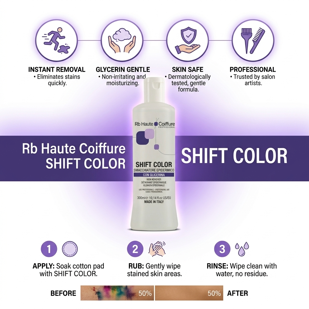 RB Haute Coiffure Shift Color product with usage instructions 