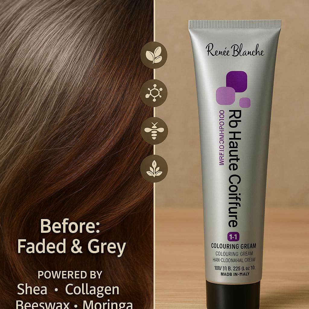 Renee Blanche Haute Coiffure 5.55 Intense Red Light Brown 100ml – Italian Professional Permanent Hair Color | Vibrant Fiery Red Light Brown with Golden-Copper Glow & 100% Grey Coverage