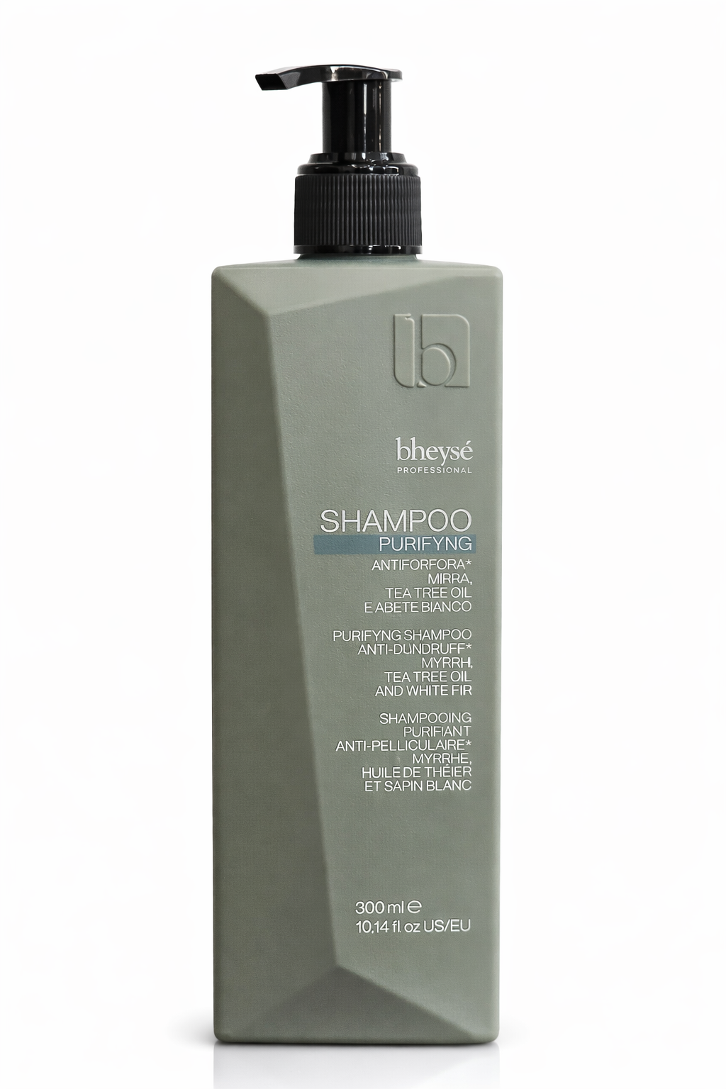 Bheysé Purifying Anti-Dandruff Shampoo 300ml – Italian Professional with Tea Tree Oil, Myrrh & White Fir | Cleanses Scalp, Eliminates Flakes & Soothes Itch
