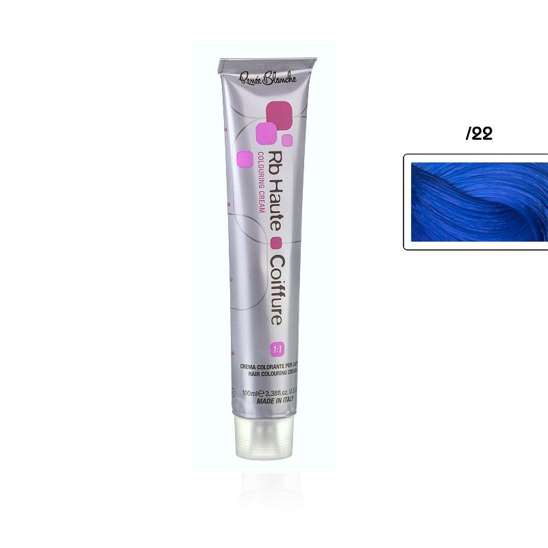 Blue highlighting Hair color made in Italy