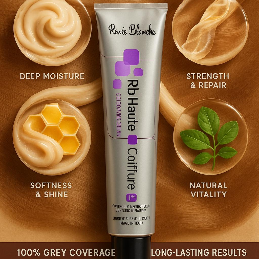 Model waist-up showing Renee Blanche 11.1 Pearl Ultra Light Blonde result — cool pearl blonde tone