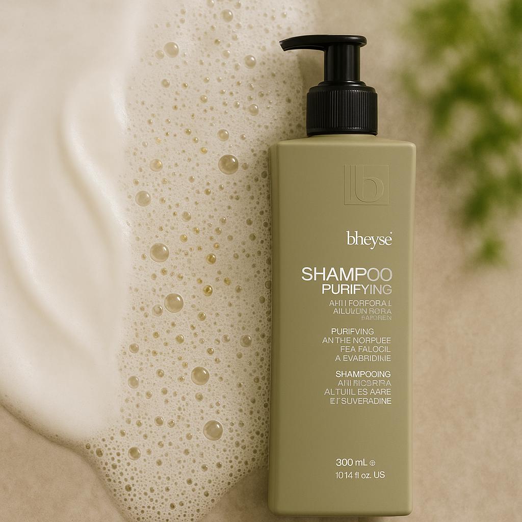 Bheysé Purifying Anti-Dandruff Shampoo 300ml – Italian Professional with Tea Tree Oil, Myrrh & White Fir | Cleanses Scalp, Eliminates Flakes & Soothes Itch