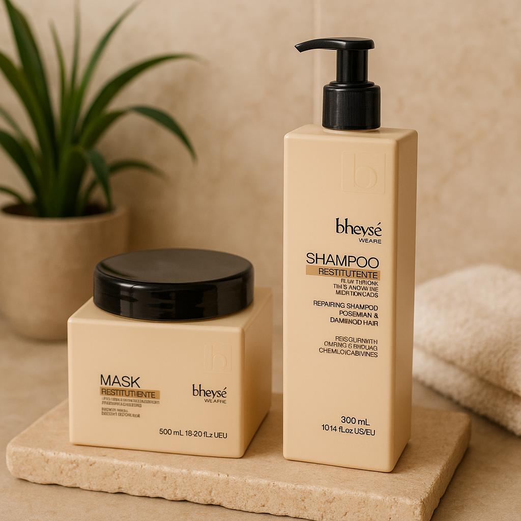 Bheysé Repairing Hair Mask with Keratin & Shea Butter 500ml – Italian Professional Intensive Treatment for Dry & Damaged Hair | Deep Repair, Moisture & Radiant Shine
